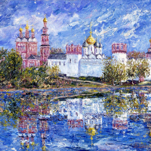 Б.З. Шалумов. Новодевичий монастырь. 2001г., холст, масло, 56х71. Собственность автора.