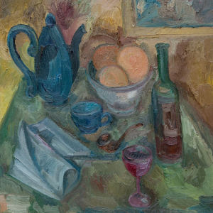 А.М.Рубец (1953-2026). Натюрморт. 2015. Холст, масло. 96х95. Собственность семьи художника
