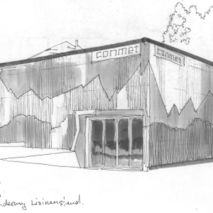 В.И. Ампилов. Эскиз здания фабрики Conmet Swiss в городе Тойфелен, Швейцария. 2010-2012. Собственность автора