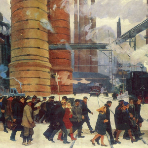 Н.В. Костина (1934-2021). Утро Уралмаша. 1969. Холст, масло.  Екатеринбургский музей изобразительных искусств