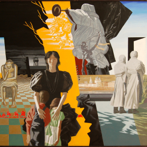 Ю.А. Воронов. Каждому дневи довлеет злоба его. 1989. Холст, акрил, 190х295. Вологодская областная картинная галерея