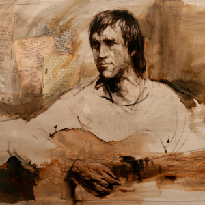 И.С. Айдаров. Владимир Высоцкий. 2008. Холст, масло. 90х140 см. Собственность автора