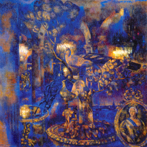 В.В.Загонек. Зимний вечер в Зимнем дворце, 2006. Холст, масло, 135×138. Собственность автора
