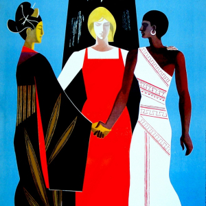 В.С.Каракашев. За мир. 1963 г. Полиграфическая краска, бумага. Собственность автора.