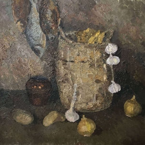 О.Е.Васильев. Натюрморт с корзиной. 2011, холст, масло, 60х70
