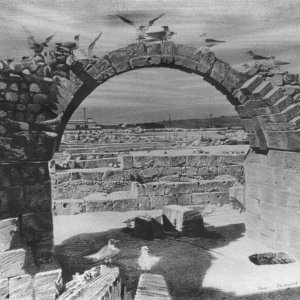 В.Ю. Желваков. Серия «По Греции». «Кипр. Камни и чайки». 1996-1997. Бумага, пастель. Собственность автора
