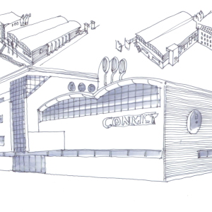 В.И. Ампилов. Эскиз здания фабрики Конмет в городе Тула. 2010-2012. Собственность автора