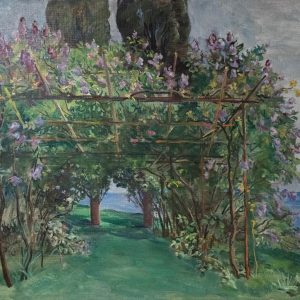 В.И. Переяславец (1918-2018). Беседка у моря. 1986 г. Холст, масло. 92х100. Собственность семьи автора.