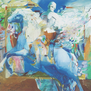 Ш.Е. Бедоев (1940-2026). Святой Георгий. 1994. Холст, масло, 95х100 см. Собственность семьи автора