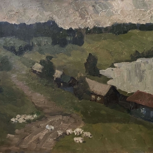 О.Е.Васильев. Село Чусовое. 2015. 50х70. Холст масло.