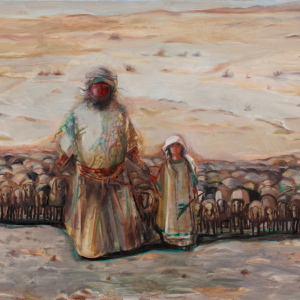 Н.В. Глебова. Лаван и Рахиль. 2016. Холст масло. 110х120. Собственность автора