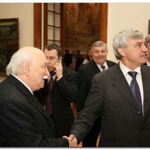 12.12.2008. Церемония вручения V юбилейной Премии Центрального Федерального округа в области литературы и искусства за 2008 год в Российской академии художеств