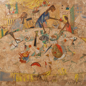 Н.А. Мухин. Большой стол. 1990. Холст, масло. Собственность автора