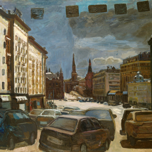 И.А. Полиенко. Тверская улица в полдень. 2013. Холст, масло.  Собственность автора