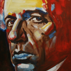 Х.А. Алиханов. Мейерхольд. 2009. Холст. масло. 20х100.