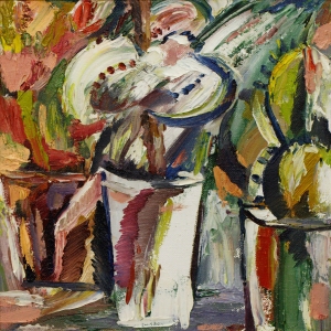Н.А.Джанян. Цветы. 2011 г. холст, масло, 44х44 см. Северокавказский филиал Государственного музея искусства народов Востока