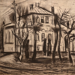 В.П.Севостьянов. Дом на Подбельской. 1981. Частное собрание