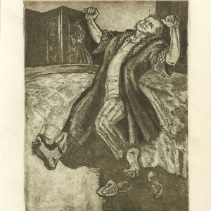 А.А. Обвинцев. «Утро Обломова».  2009-2011 гг. Офорт, смешанная техника, бумага. Собственность автора.