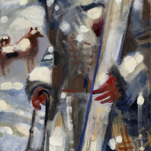 Н.В. Глебова. Автопортрет зимой. 2012. Холст, масло. 120х60. Собственность автора