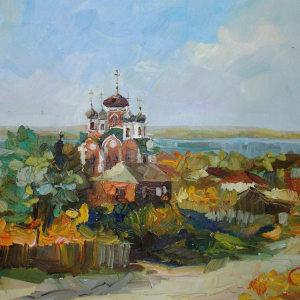 Н.Л. Андреев. Родная Кузьма. 2011 г. Холст, масло, 40х50. Большеболдинский историко-художественный музейный комплекс