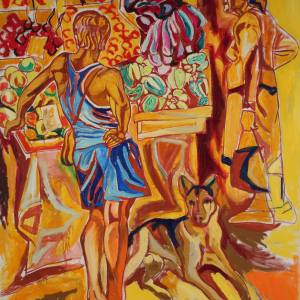 М.В. Глухов (Макс Глухов). «Овощной рынок». 2015г., холст, масло, 220х190. Собственность автора..jpg