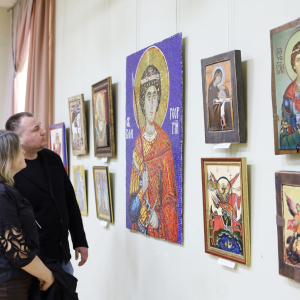 Открытие выставки «Икона — образ самобытного русского искусства» в Ростовском областном музее изобразительных искусств. Фото: РОМ ИЗО