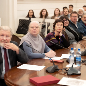 Презентация издания «Третья книга Моисея. Левит», иллюстрированного М.М. Верхоланцевым, в РАХ. Фото: Виктор Берёзкин, пресс-служба РАХ