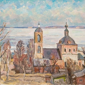 Ю.С.Павлов. Плещеево озеро. 2004. Холст, масло, 50х60. Собственность автора