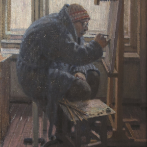 С.А. Гавриляченко. «Крещенские морозы». 2018. Холст, масло, 34х28,5. Собственность автора.