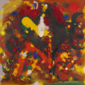 А.Г. Ситников. Бремя. 2015. Холст, темпера. 140х140. Собственность автора