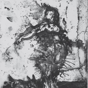 Алим Пашт-Хан. Дама с собачкой. 1995. Автолитография. 60х43