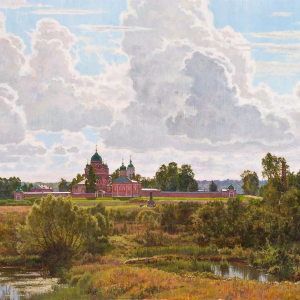 И.В.Лапин (1960-2025). Спасо-Бородинский монастырь. 2012г. Акрил,масло. 80х100. Собственность семьи автора