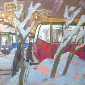 В.В. Куцевич Остановка Новогиреево. 2010, холст, масло