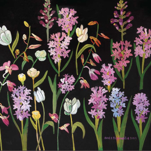 Л.В.Воронова. Розовые гиацинты. 2009. Холст, масло. 120х100. Собственность автора
