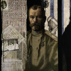 А.А. Кондуров. Император Николай II. 2018. Холст, смешанная техника. 100х70. Собственность автора