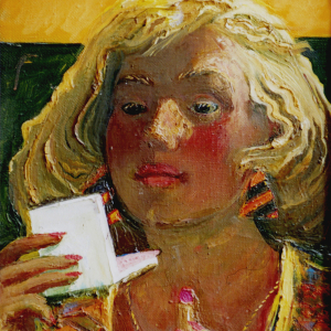 Л.А. Давыдова. Автопортрет «Провинциалка». 1992. Холст, масло. 40х35. Собственность автора