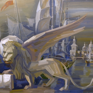 Г.В.Намеровский. Лев Святого Марка. 2007. Картон, темпера, 67х81