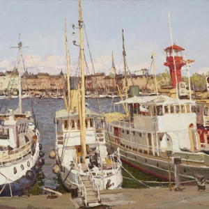 К 60-летию Евгения Викторовича Ромашко. Весна в Стокгольме 2013 х.м 85х120