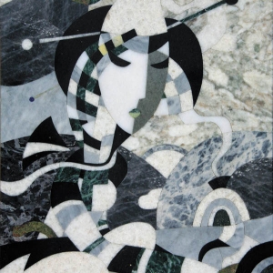 Ю.Е.Мандаганов. Дочь Байкала. 2005. Флорентийская мозаика. 75х56см.