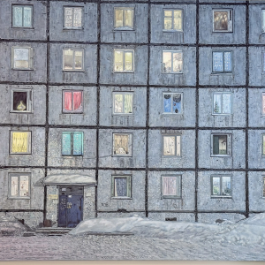 Настя Миро. Лиинахамари. 2025. Холст, темпера. 89 х 160. Собрание Светланы и Павла Романовых
