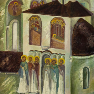 Т.Г. Владова. Воскресение. 1990 г. Холст, масло. 120х100. Музейно-выставочное объединение «Манеж»