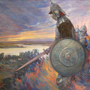 В.Г.Овсянников. Завоеватели. холст, масло. 50х70. 2004. Собственность автора.