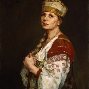 Л.С. Хасьянова. Женщина в русском костюме. 1983. Холст, масло. 80х60. Собственность автора