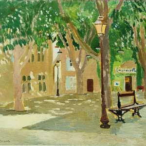 Т.В. Козлова. Утренние фонари. 1999г., холст, масло, 60х70. Собственность семьи автора.