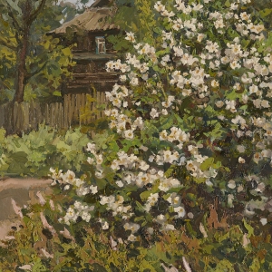К 60-летию Евгения Викторовича Ромашко. Аромат жасмина 2021 х.м. 80х60