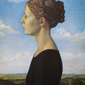 И.В.Лапин (1960-2025). Портрет Наташи. Холст, масло. 1982. Собственность семьи автора