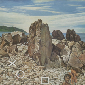 Михаил Сергеевич Омбыш-Кузнецов. Остров сокровищ. 1987 г. Холст, масло.1200x860. Собственность автора
