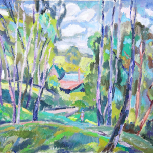 И.М. Глухова. Май в Тарусе. 2018. Холст, масло. 80х90. Собственность автора