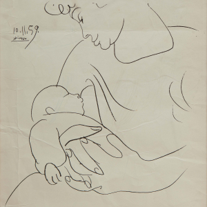 Пабло Пикассо. Мать и дитя. 1959. Бум. Собрание Светланы и Павла Романовых