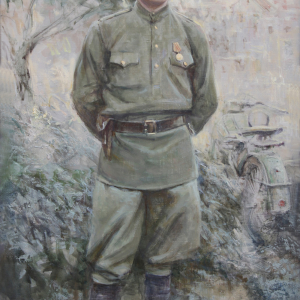 А.Б. Калманов. Портрет Батра Калманова. 2025. Холст масло. 90х55. Собственность автора.
